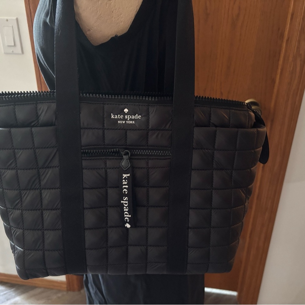 Kate Spade Camden Black Quilted Tote Bag
